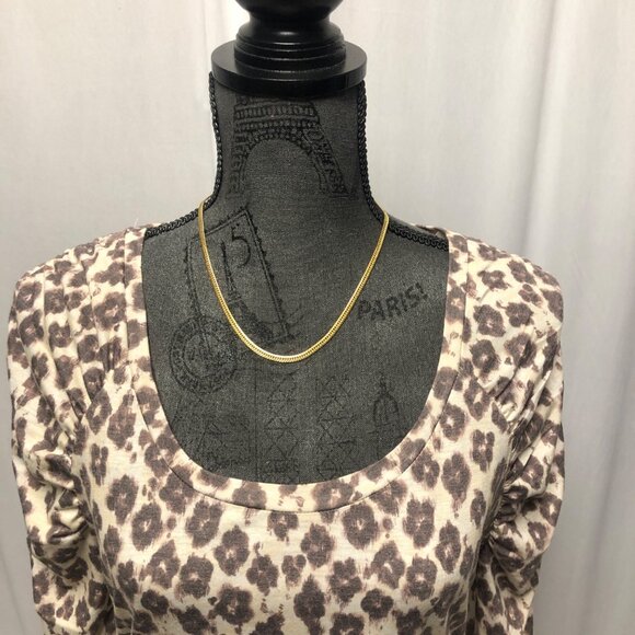 Eyeshadow Top Womens Size Large Leopard Animal Print Scoop Neck Comfy NEW - Picture 7 of 7